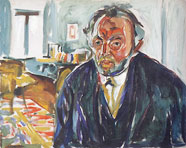 Edvard Munch, autoritratto dopo la febbre spagnola, 1918-1920